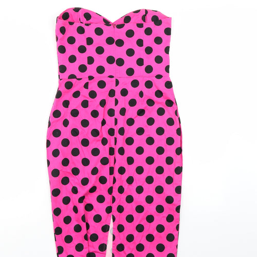 Goddess Womens Pink Polka Dot  Bodycon  Size 10