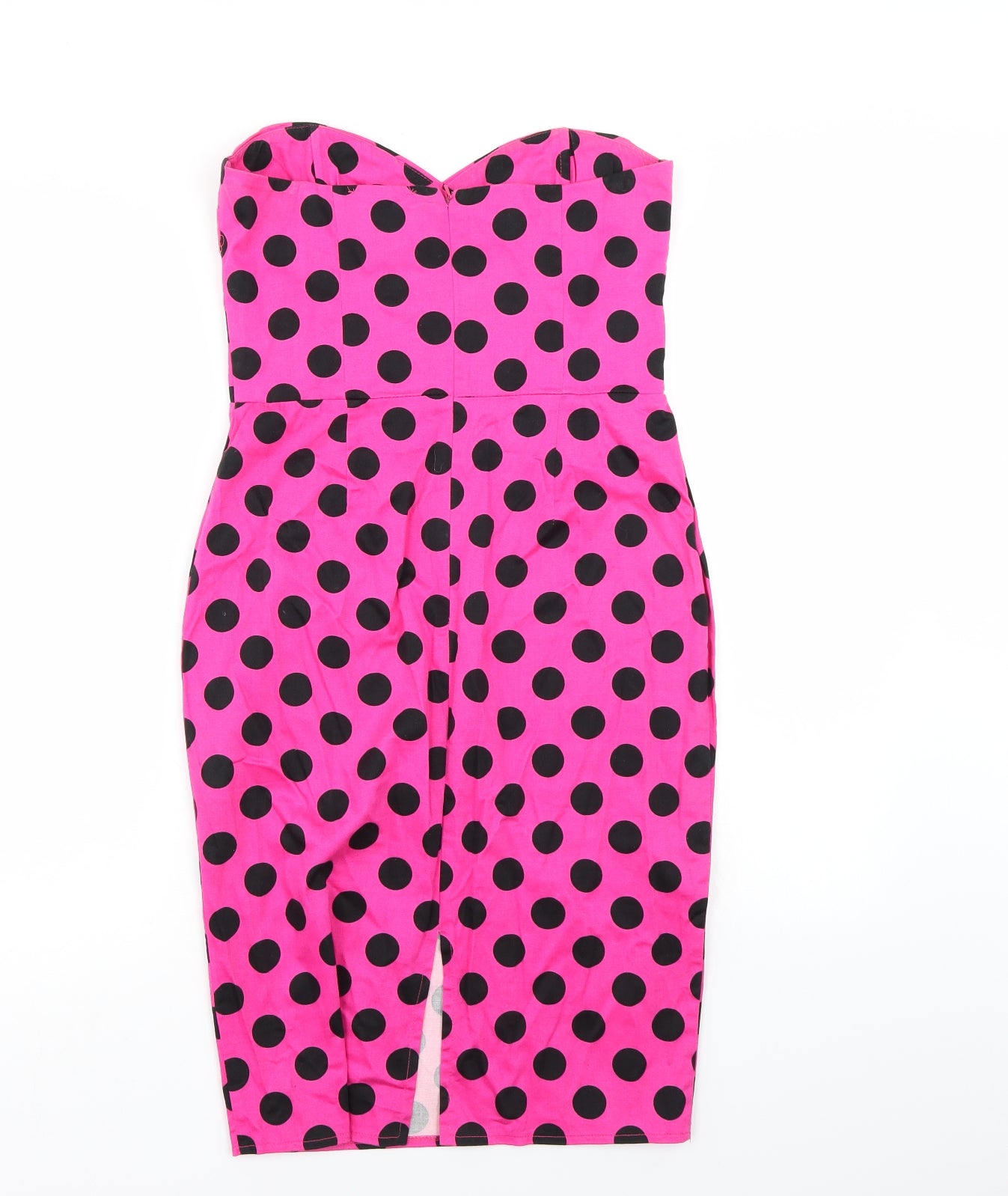Goddess Womens Pink Polka Dot  Bodycon  Size 10