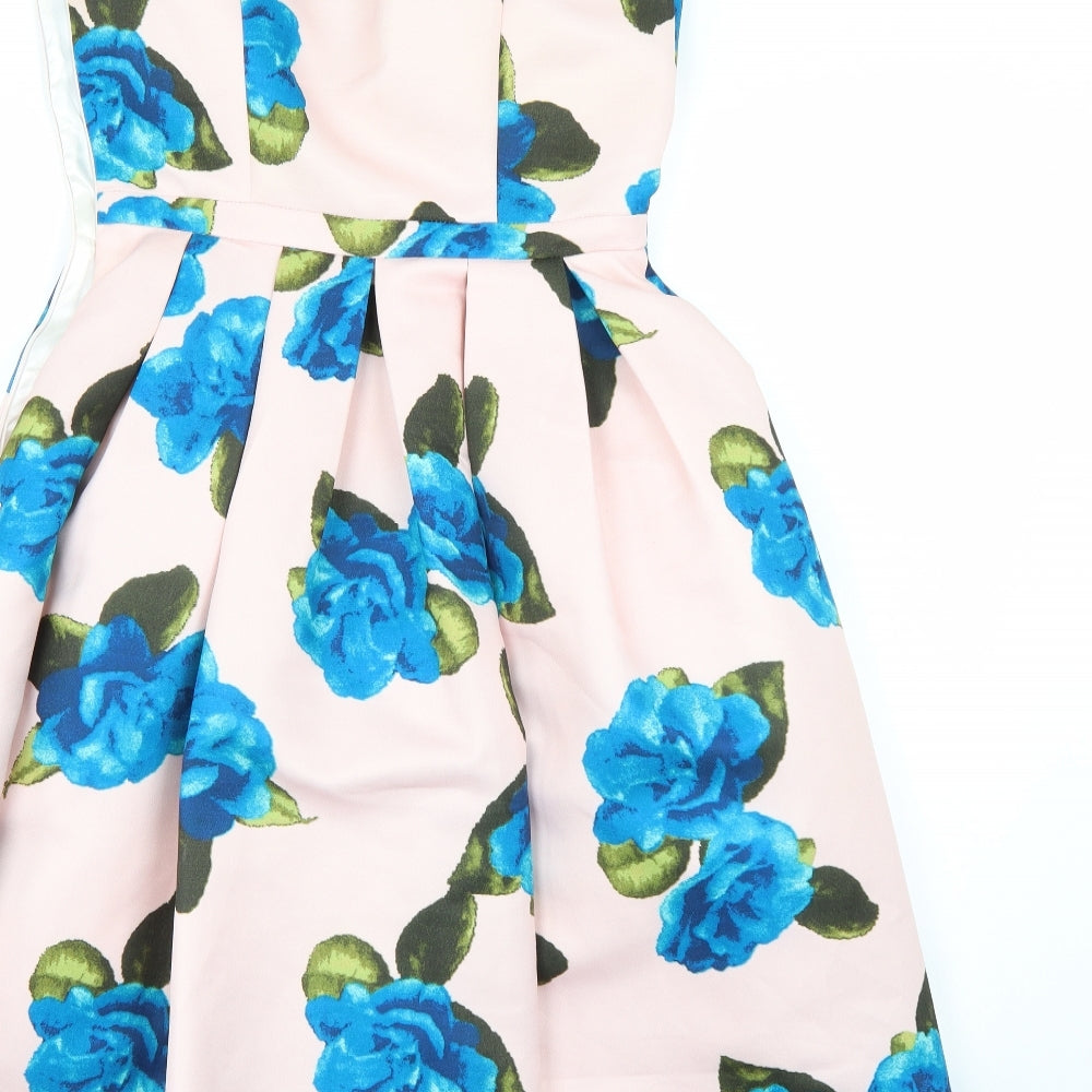 Chi Chi Womens Multicoloured Floral  Tank Dress  Size 10