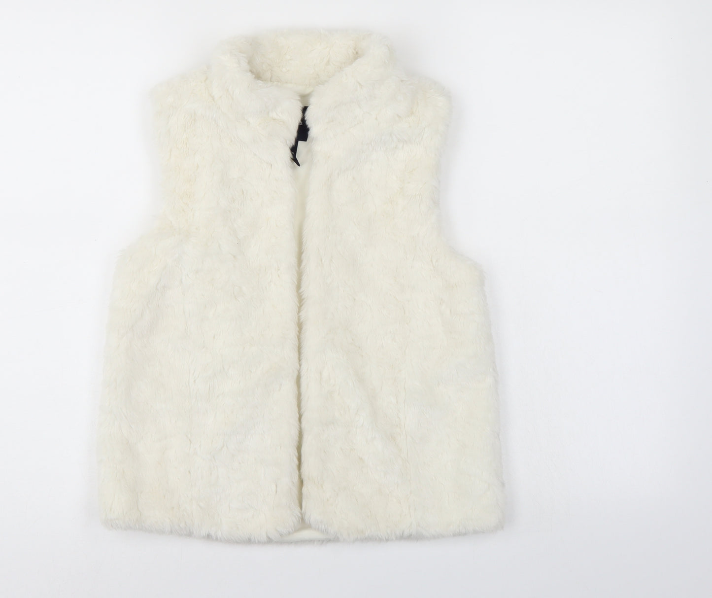 Gap Girls White   Duffle Coat Coatigan Size 10-11 Years  - Faux sheep skin
