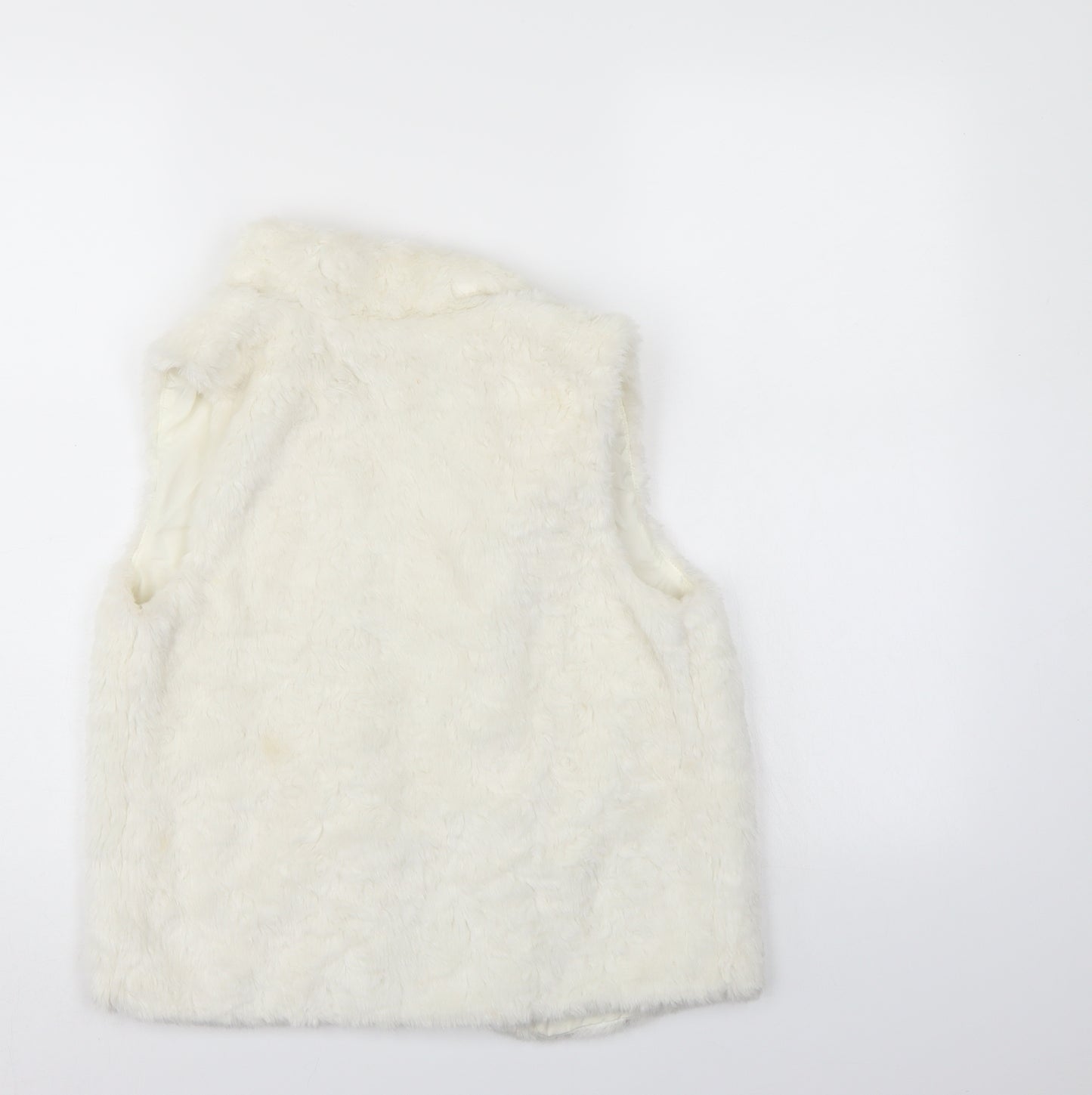 Gap Girls White   Duffle Coat Coatigan Size 10-11 Years  - Faux sheep skin