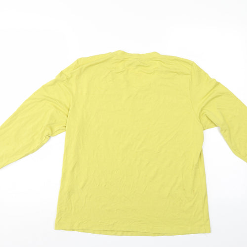 APANAGE Womens Yellow   Basic T-Shirt Size XL