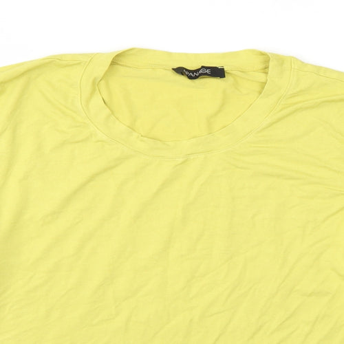 APANAGE Womens Yellow   Basic T-Shirt Size XL