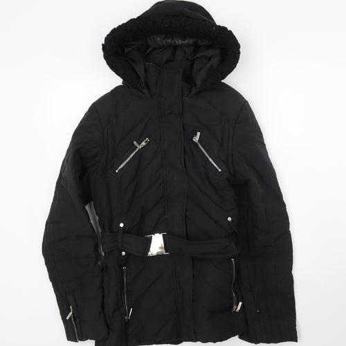 jullians clo9set Womens Black   Puffer Jacket Coat Size 14