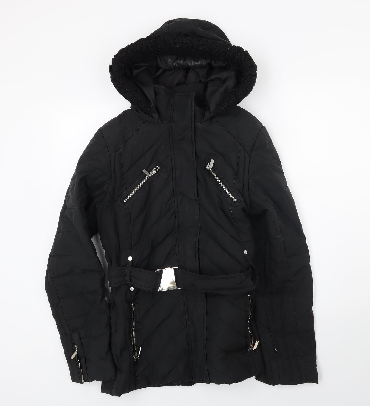 jullians clo9set Womens Black   Puffer Jacket Coat Size 14