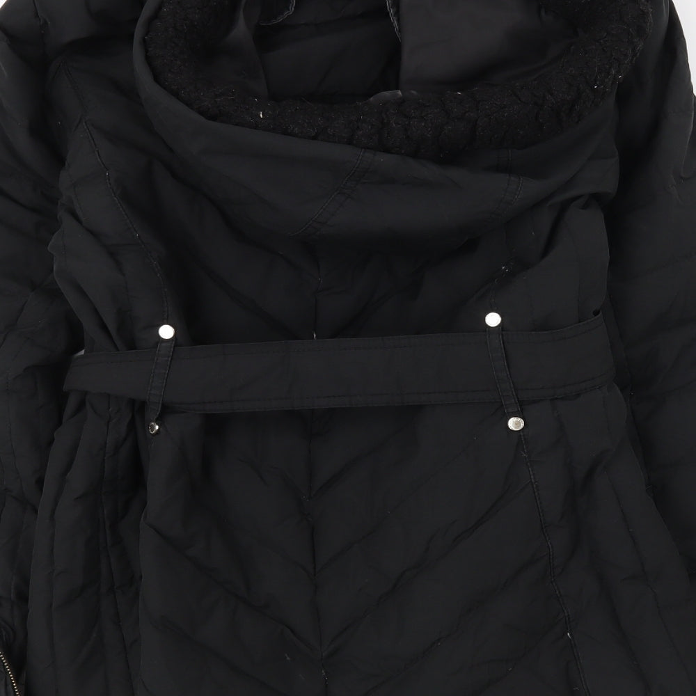 jullians clo9set Womens Black   Puffer Jacket Coat Size 14