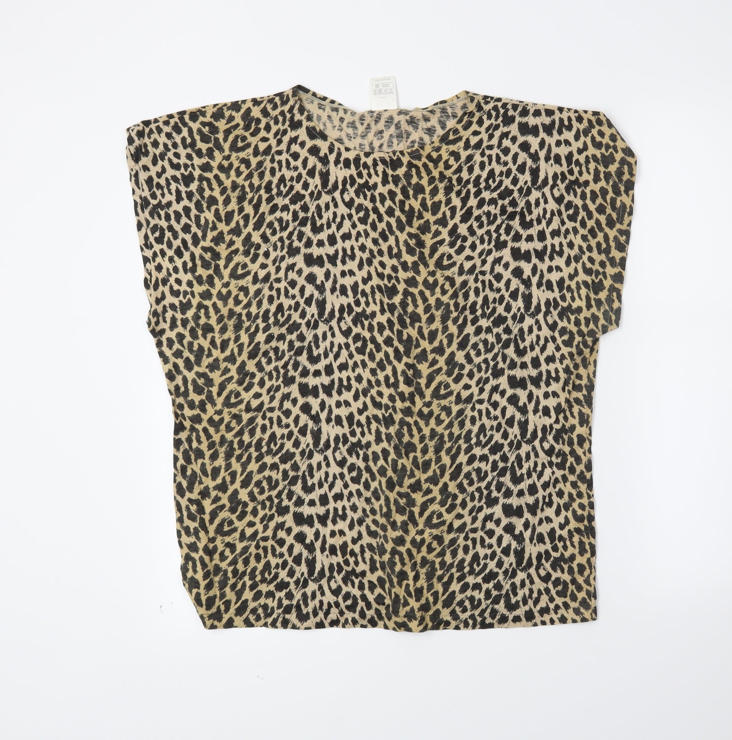 Top Lady Womens Brown Animal Print  Basic Polo Size 20