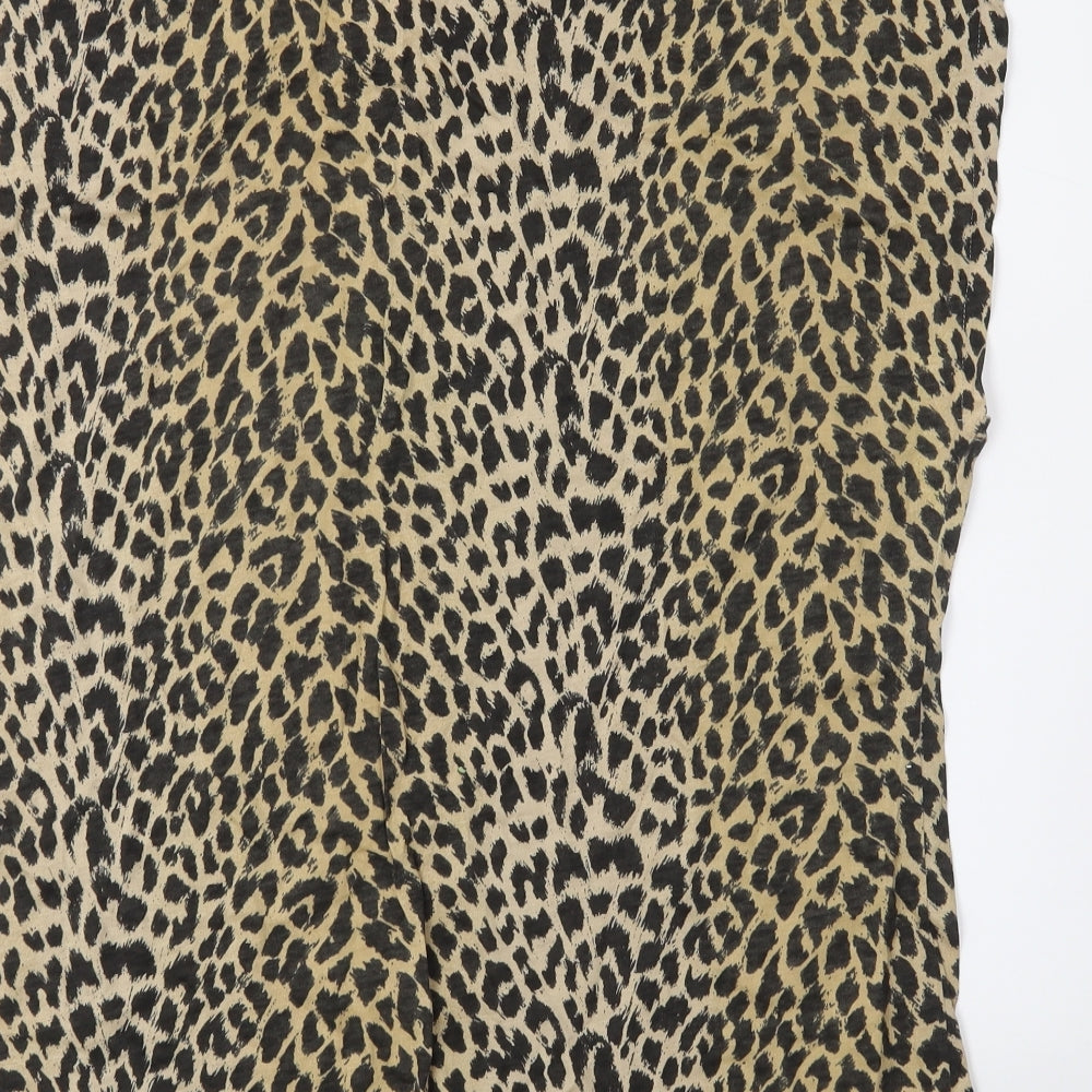 Top Lady Womens Brown Animal Print  Basic Polo Size 20