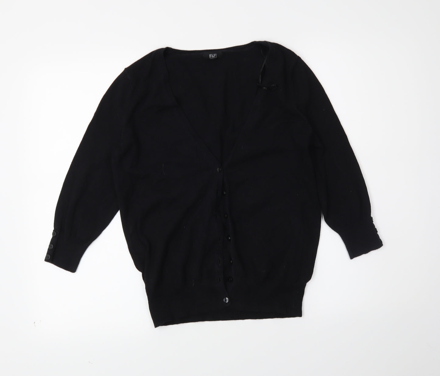 F&F Womens Black   Cardigan Jumper Size 14