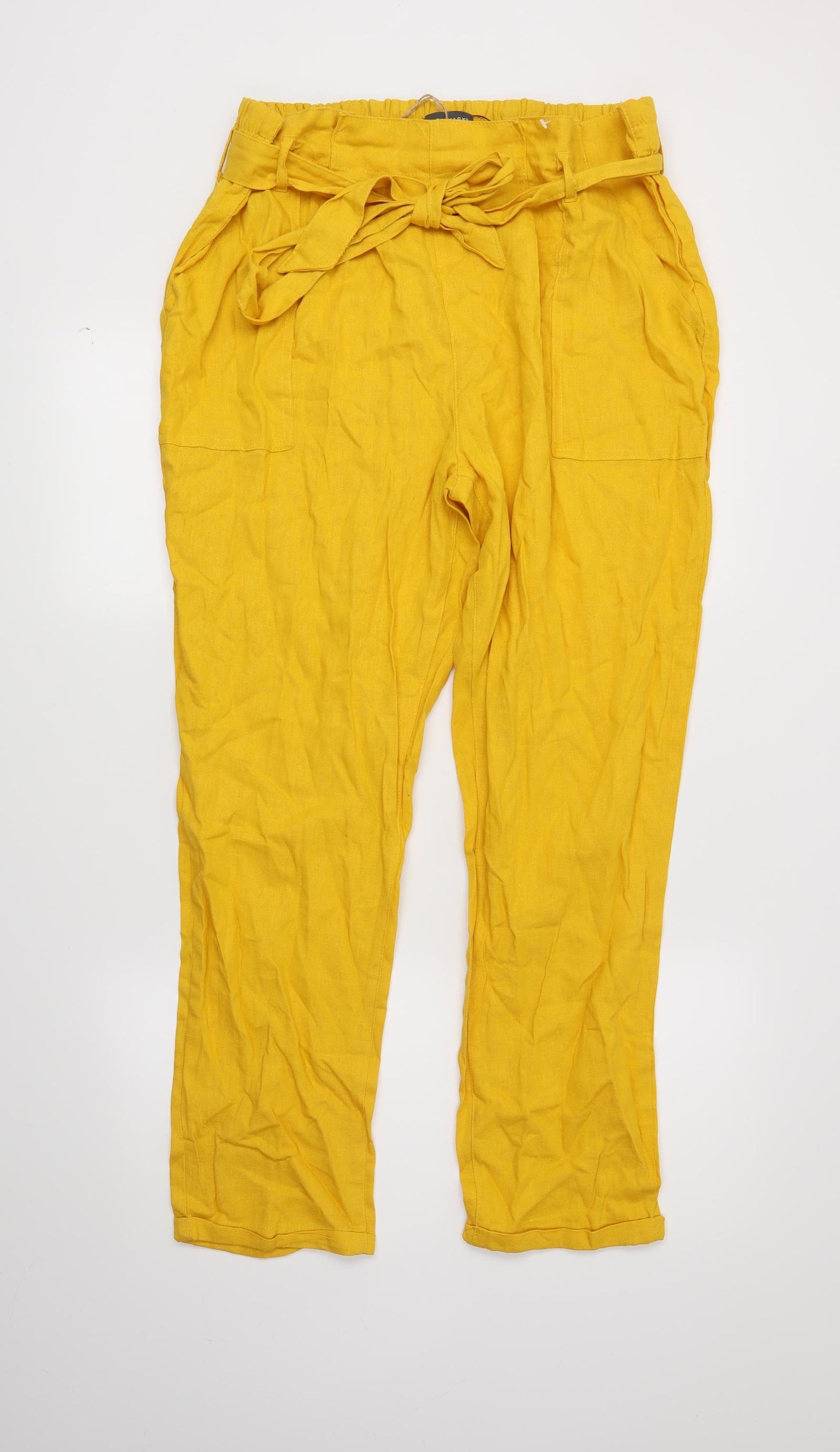 Primark Womens Yellow   Trousers  Size 18 L27 in