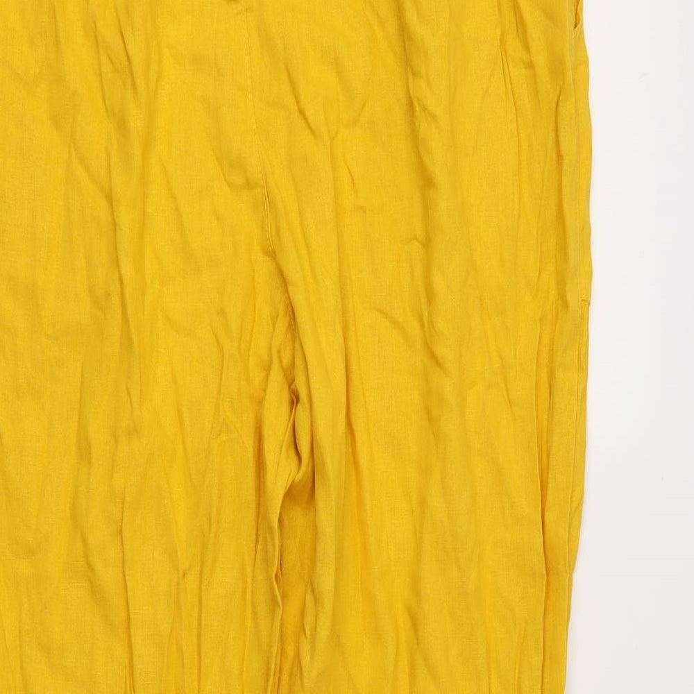 Primark Womens Yellow   Trousers  Size 18 L27 in