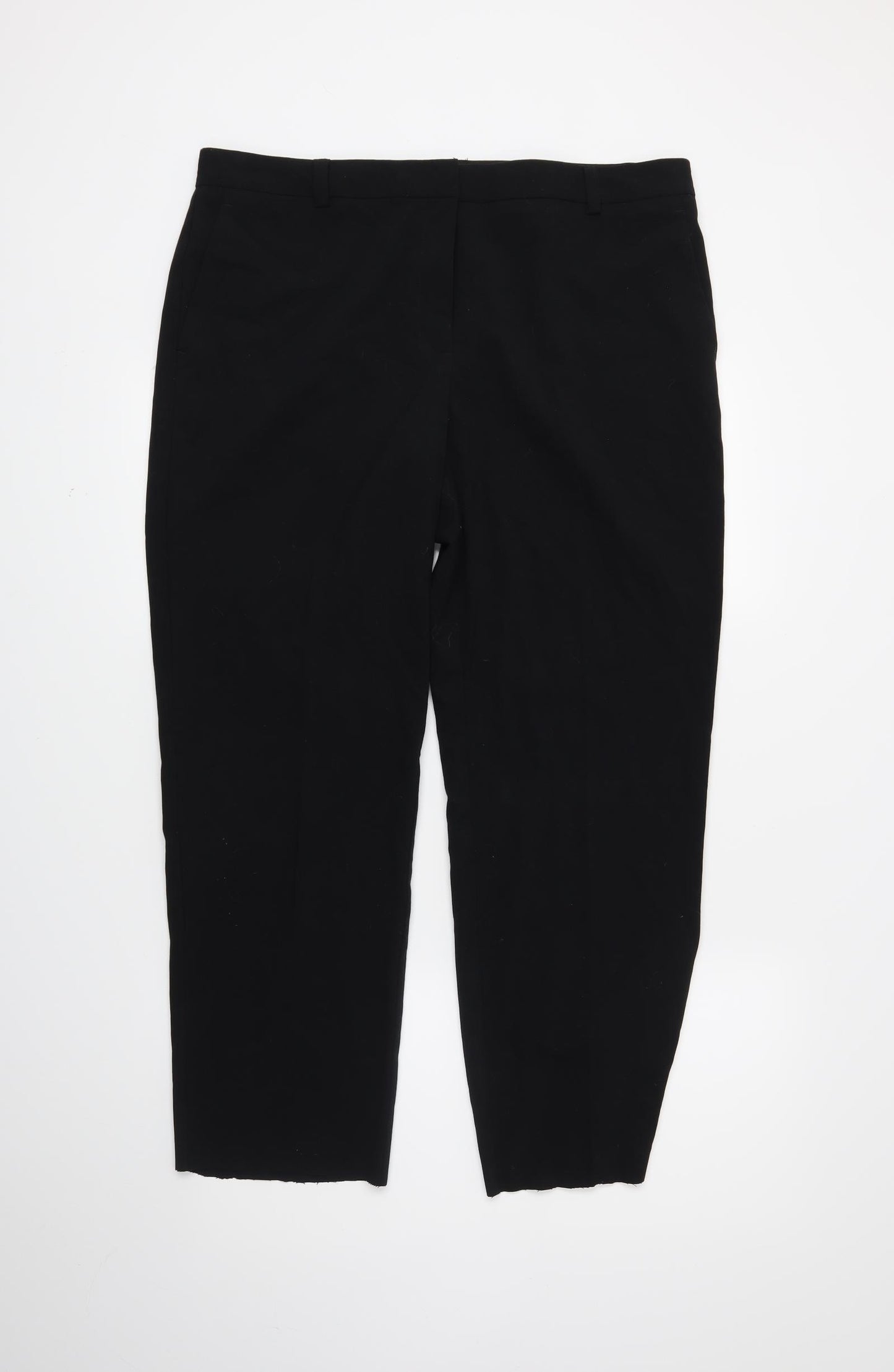M&S Womens Black   Trousers  Size 16 L26 in