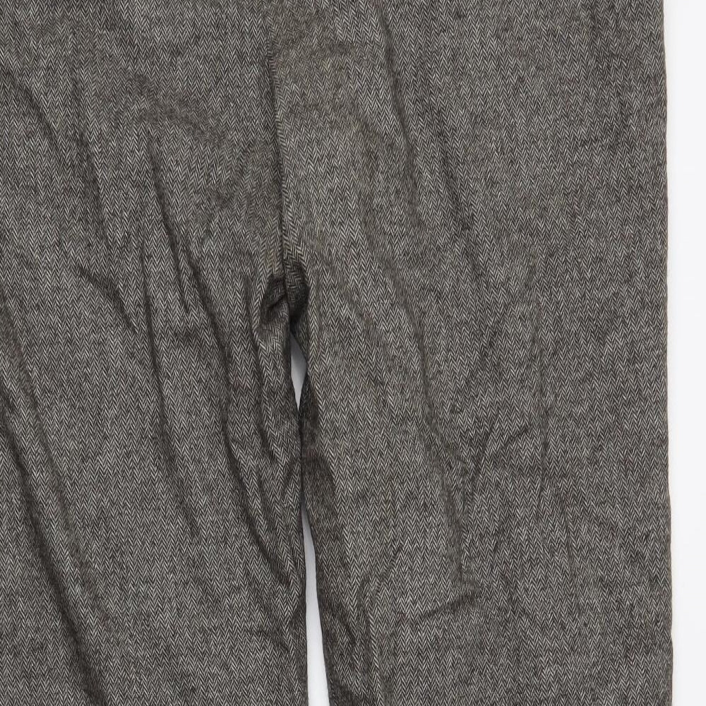 Viyella Womens Brown Herringbone  Trousers  Size 18 L20 in