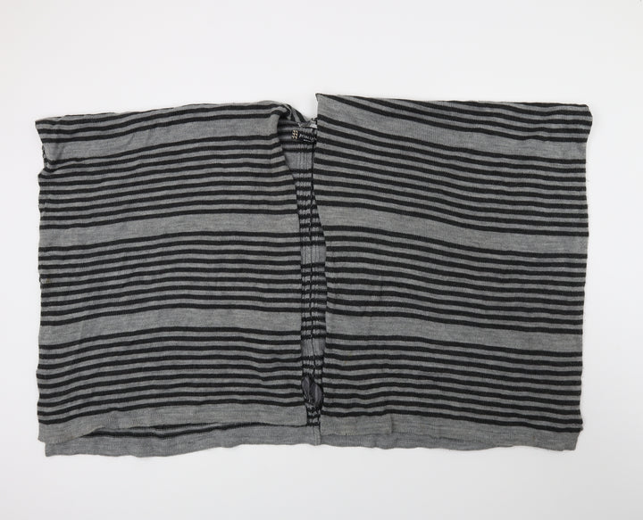 Principles Womens Grey Striped Kimono Coatigan One Size