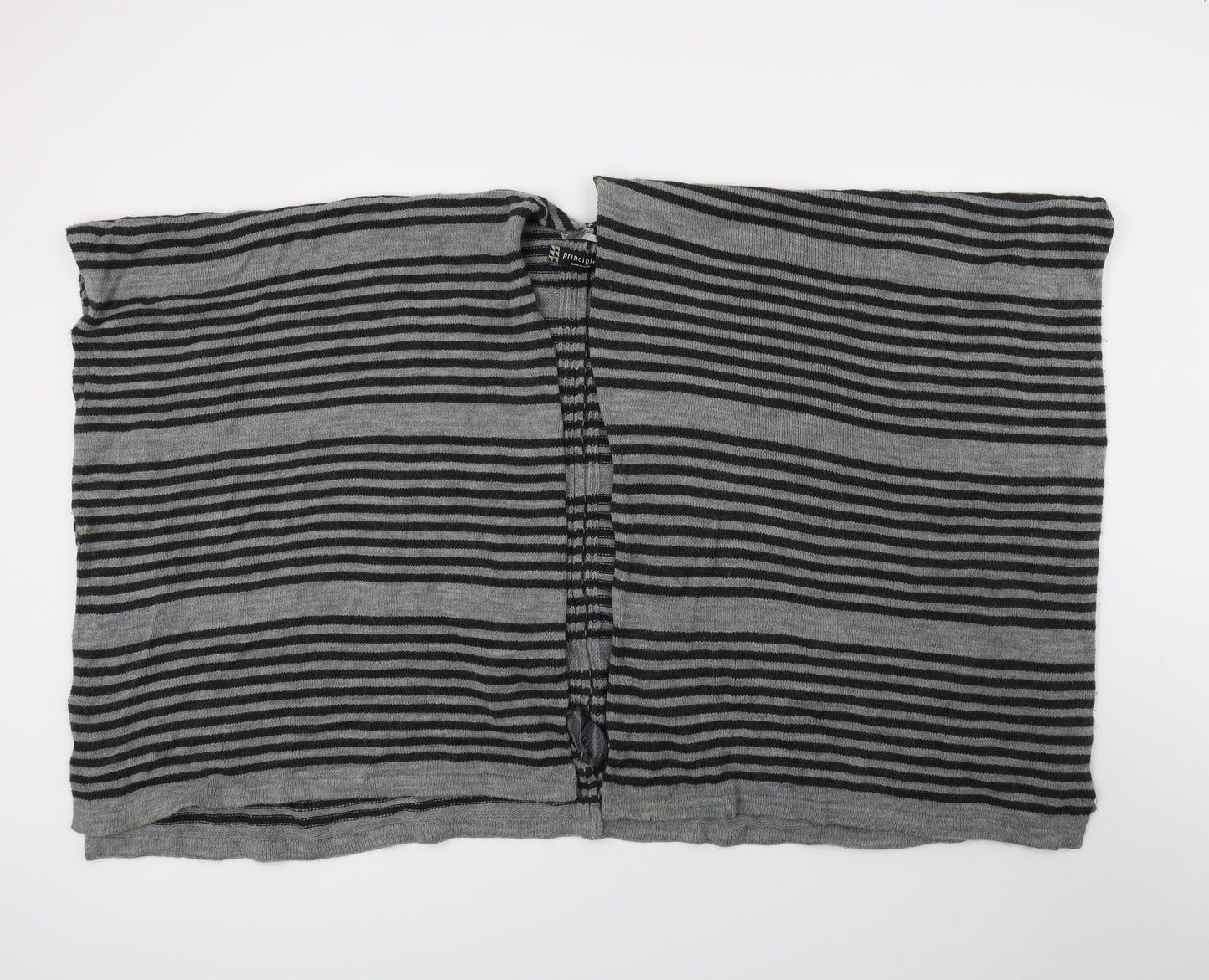 Principles Womens Grey Striped  Kimono Coatigan One Size
