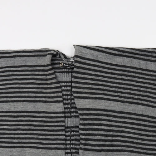 Principles Womens Grey Striped  Kimono Coatigan One Size