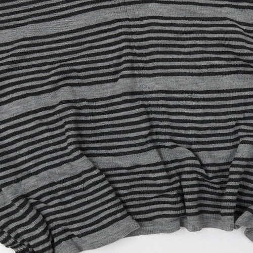Principles Womens Grey Striped  Kimono Coatigan One Size