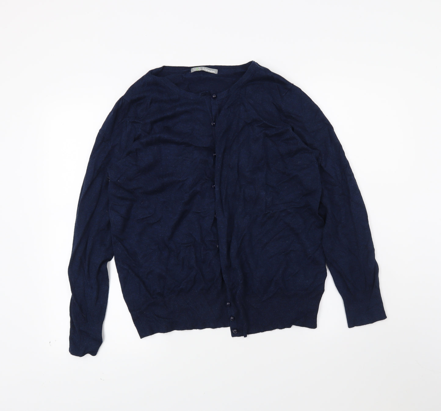 M&S Womens Blue   Cardigan Jumper Size 20