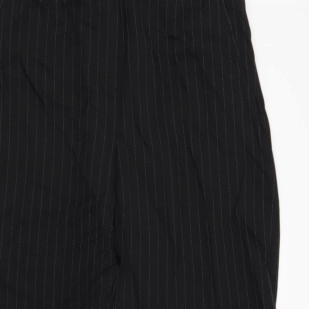 Bonmarché Womens Black Striped  Trousers  Size 16 L29 in