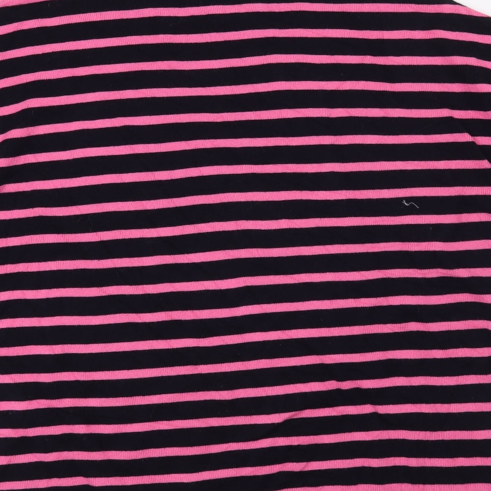 Warehouse Womens Black Striped  Pullover Jumper Size 16