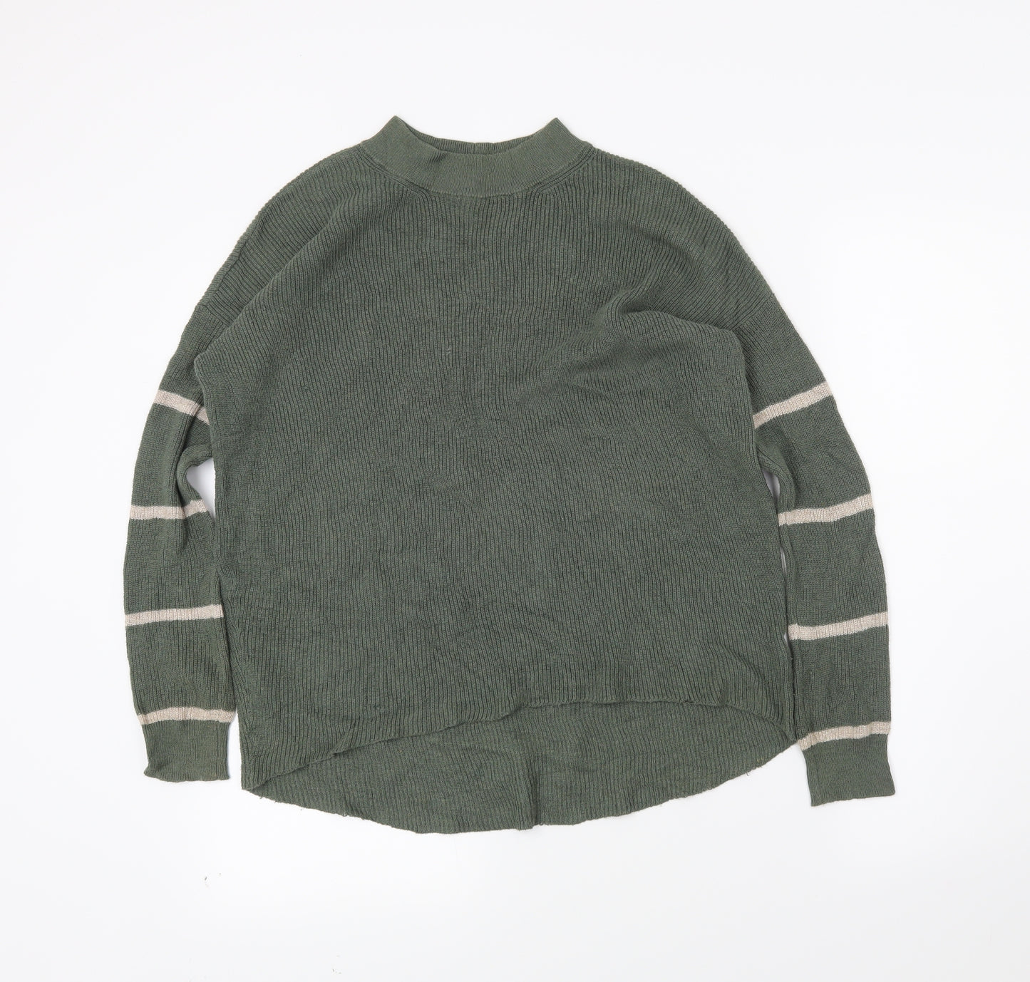 American Eagle Womens Green Striped  Pullover Jumper Size 2XS