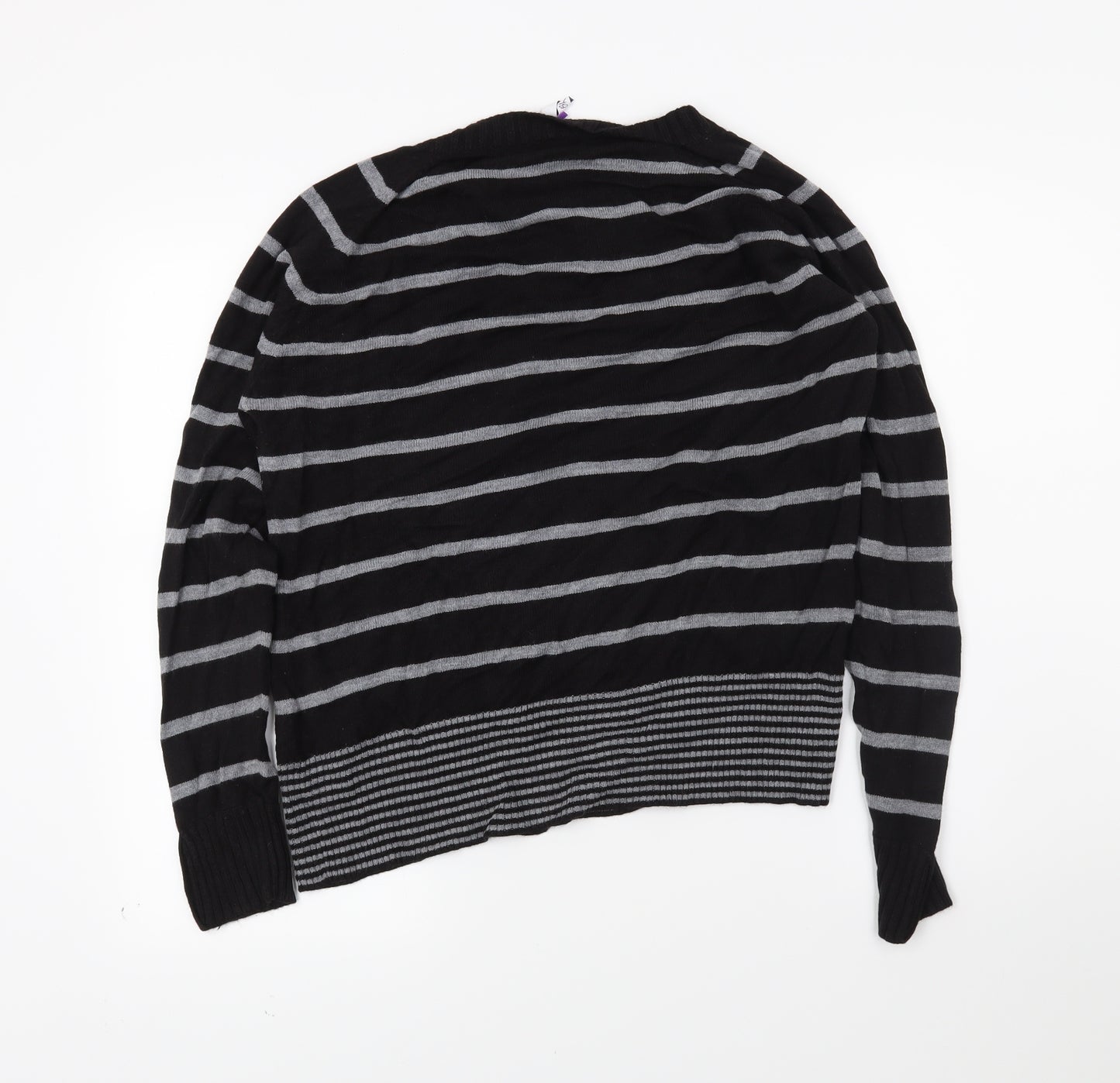 BHS Womens Black Striped  Pullover Jumper Size 14