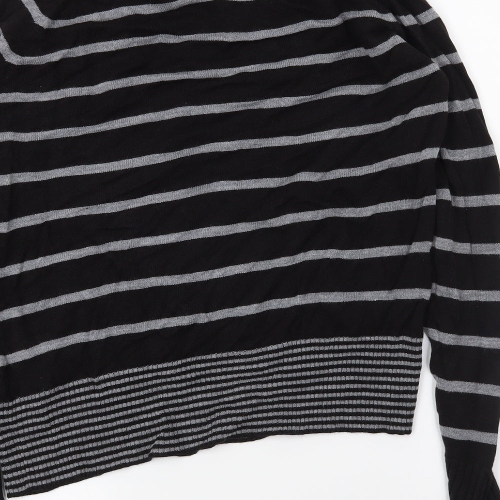 BHS Womens Black Striped  Pullover Jumper Size 14