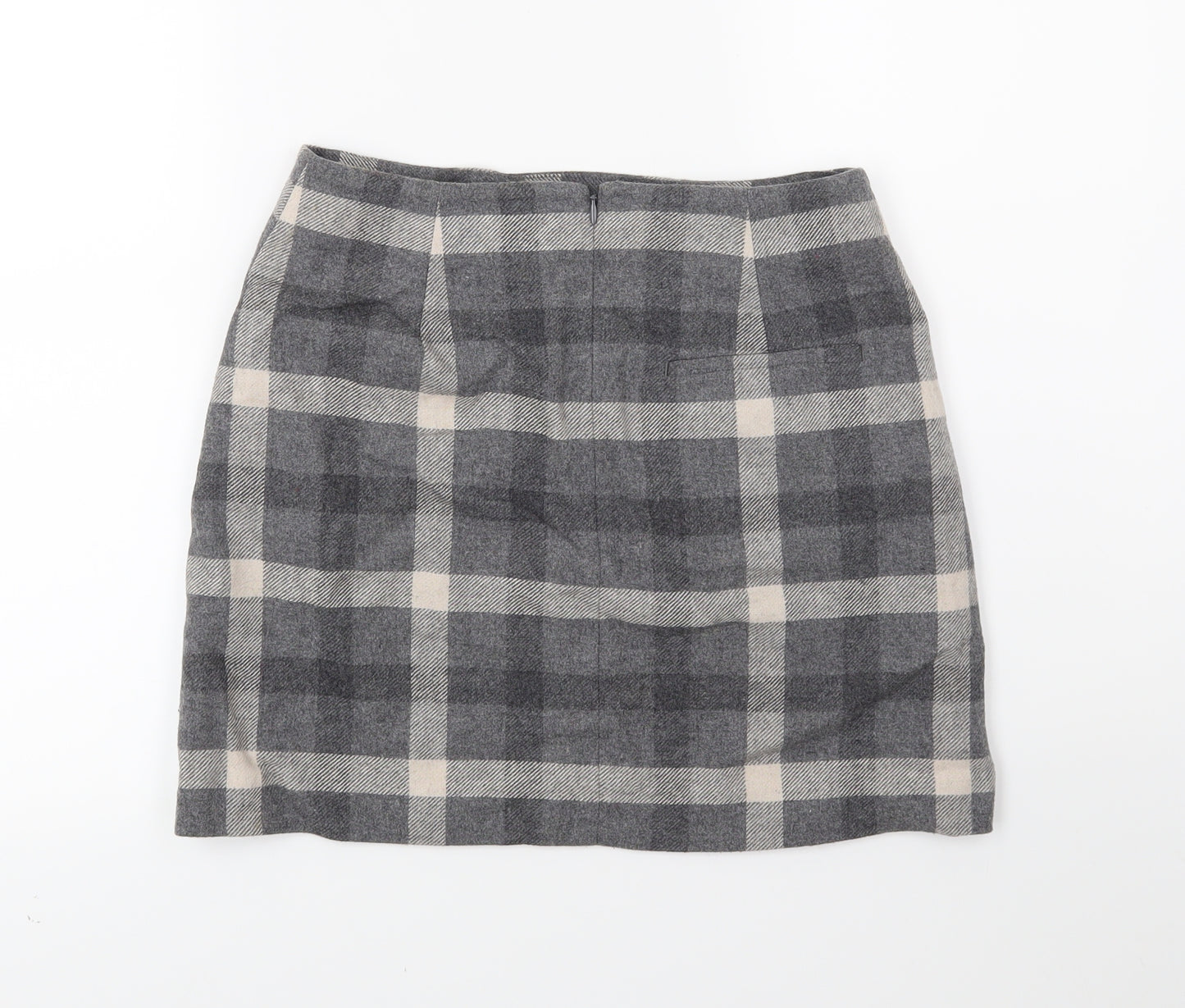 Uniqlo Womens Grey Plaid  Maxi Skirt Size 6