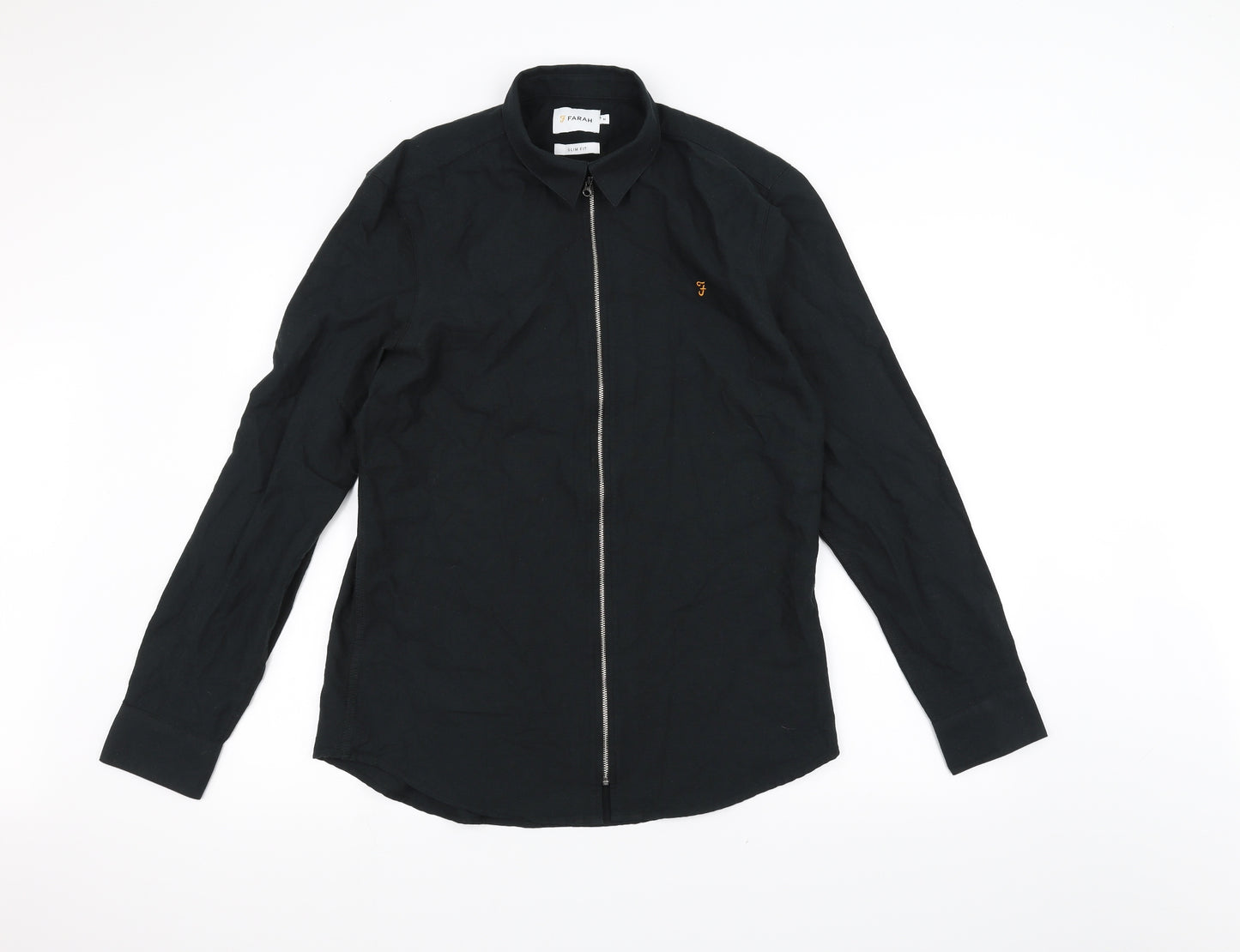 Farah Mens Black    Dress Shirt Size M