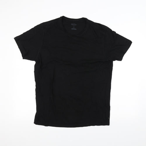 Identic Womens Black   Basic T-Shirt Size L