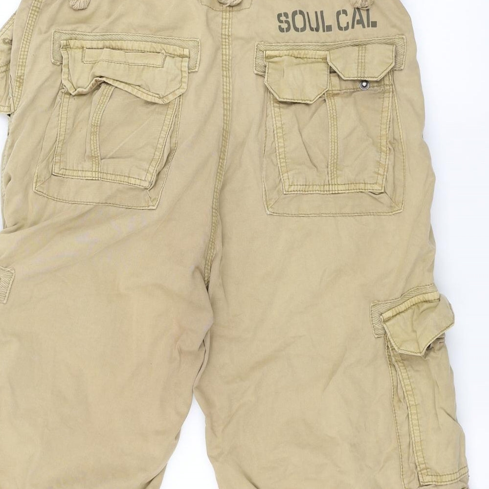 soulcal Mens Brown   Cargo Shorts Size 34