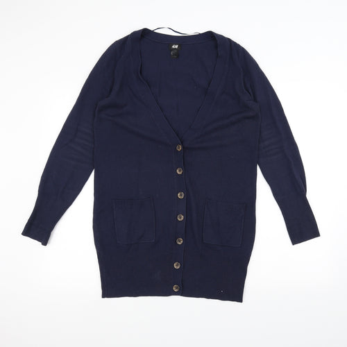 H&M Womens Blue   Cardigan Jumper Size S