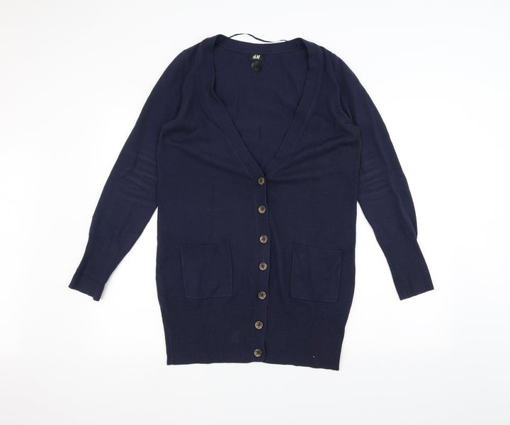 H&M Womens Blue Cardigan Jumper Size S