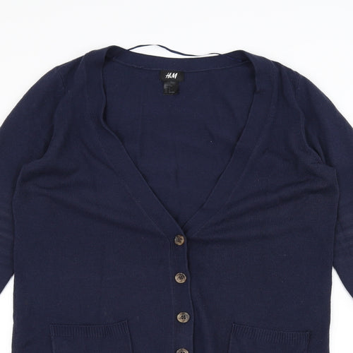 H&M Womens Blue   Cardigan Jumper Size S