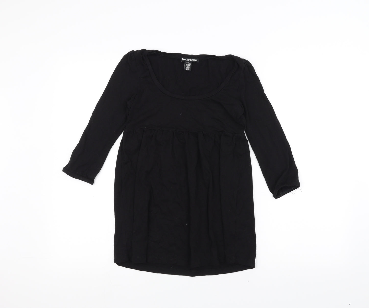 Love By Design Womens Black   Basic T-Shirt Size M