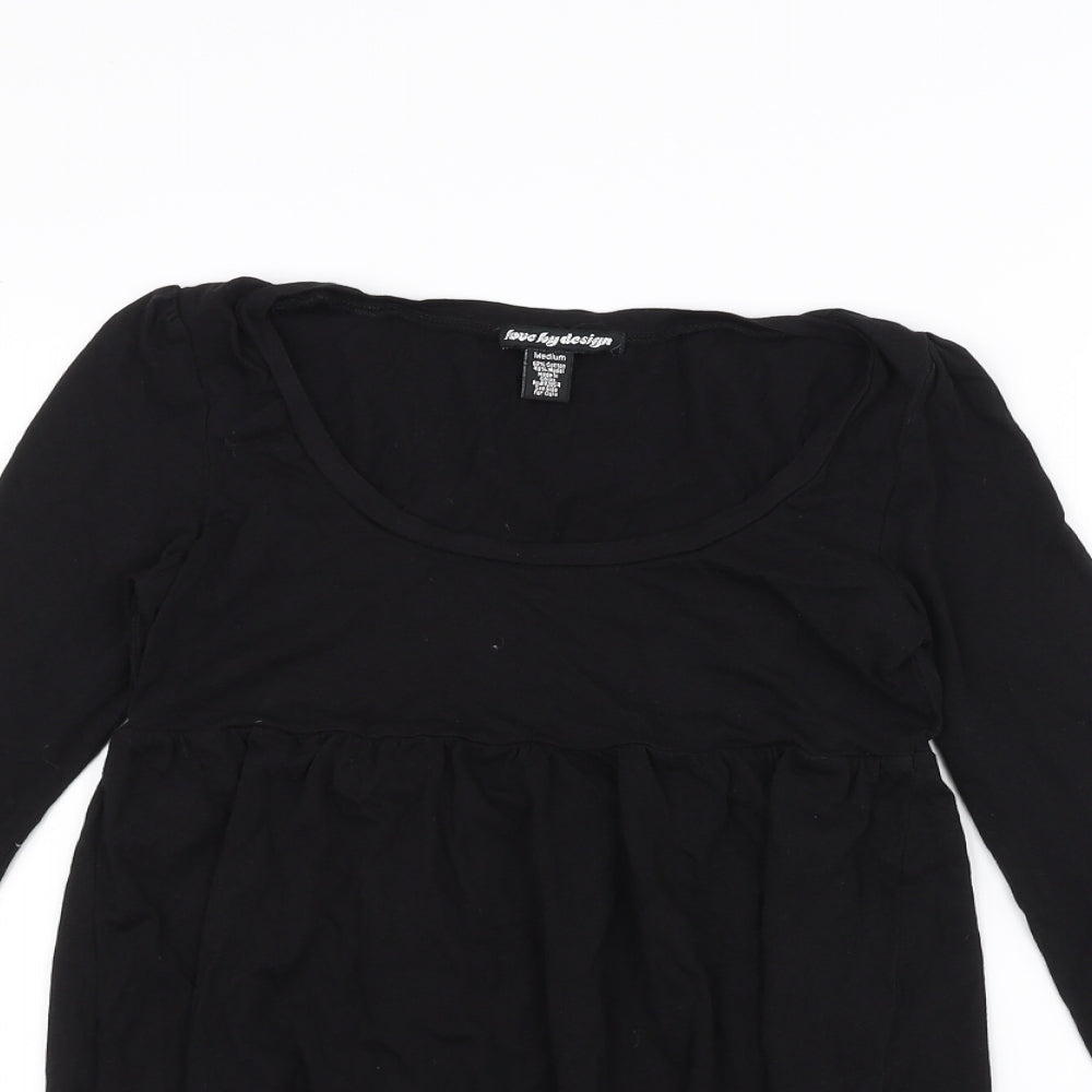 Love By Design Womens Black   Basic T-Shirt Size M