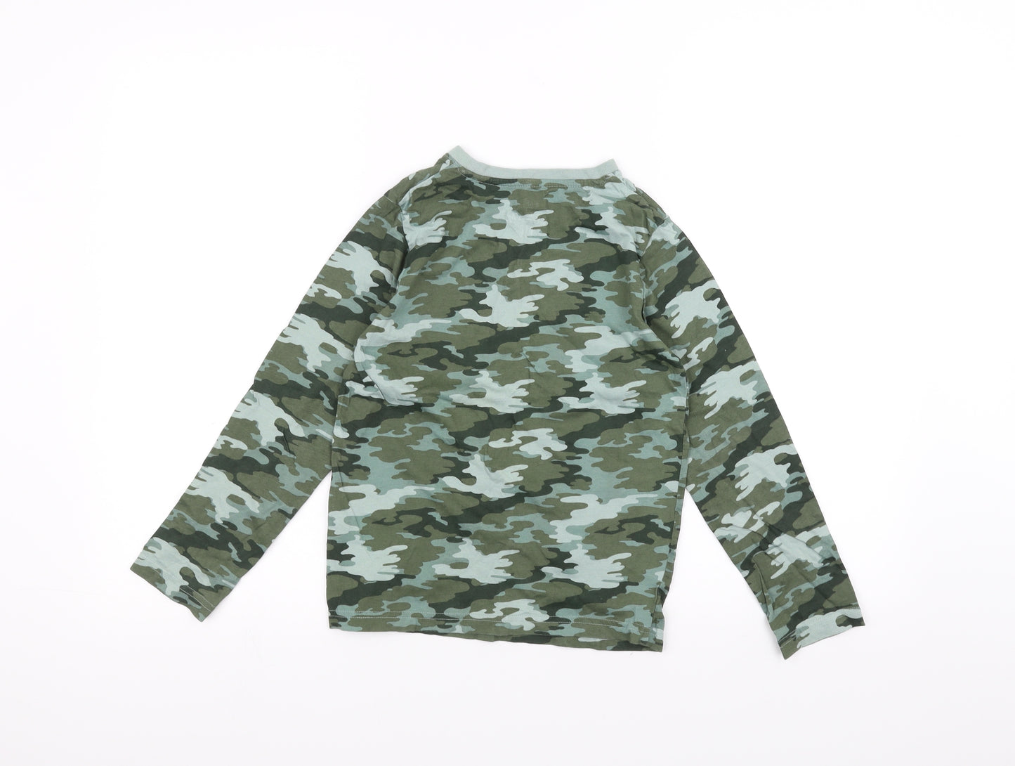 F&F Boys Green Camouflage  Basic T-Shirt Size 8-9 Years