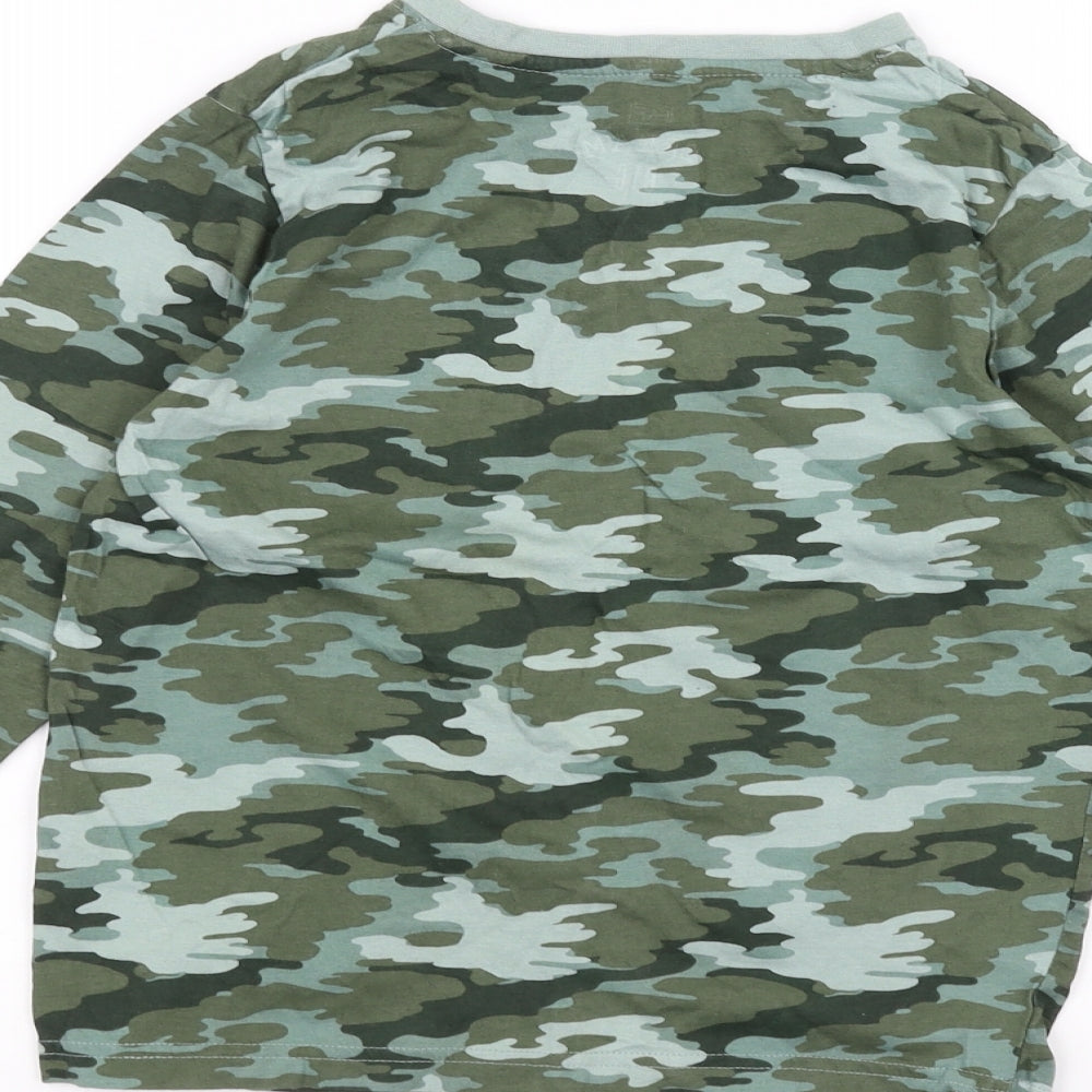 F&F Boys Green Camouflage  Basic T-Shirt Size 8-9 Years
