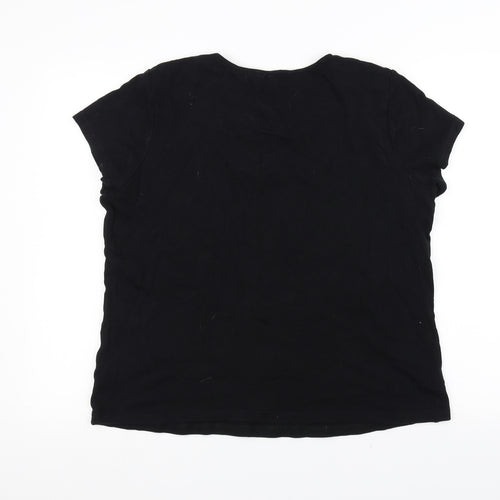 DEBINHAMS Womens Black   Basic T-Shirt Size 18