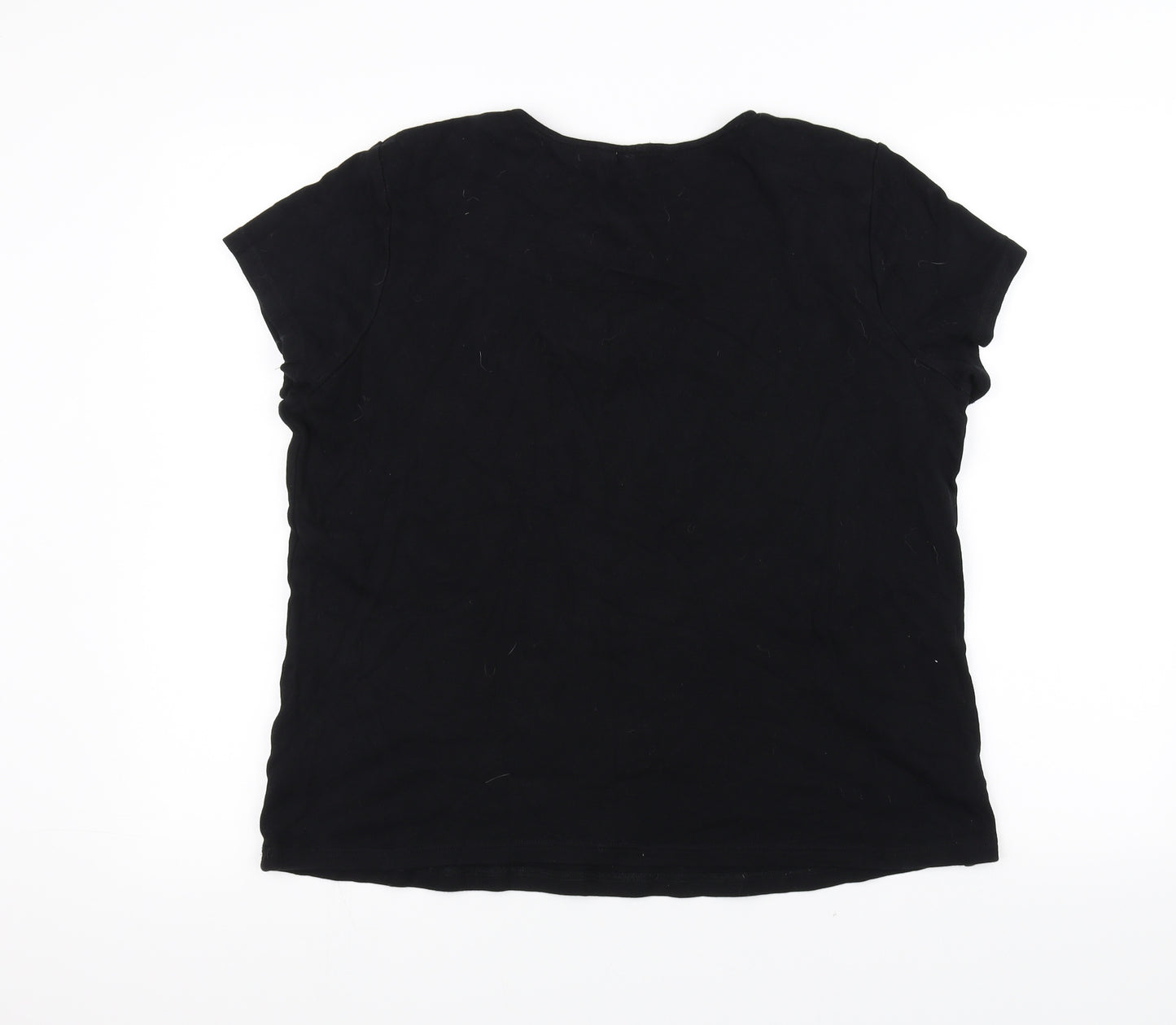DEBINHAMS Womens Black   Basic T-Shirt Size 18