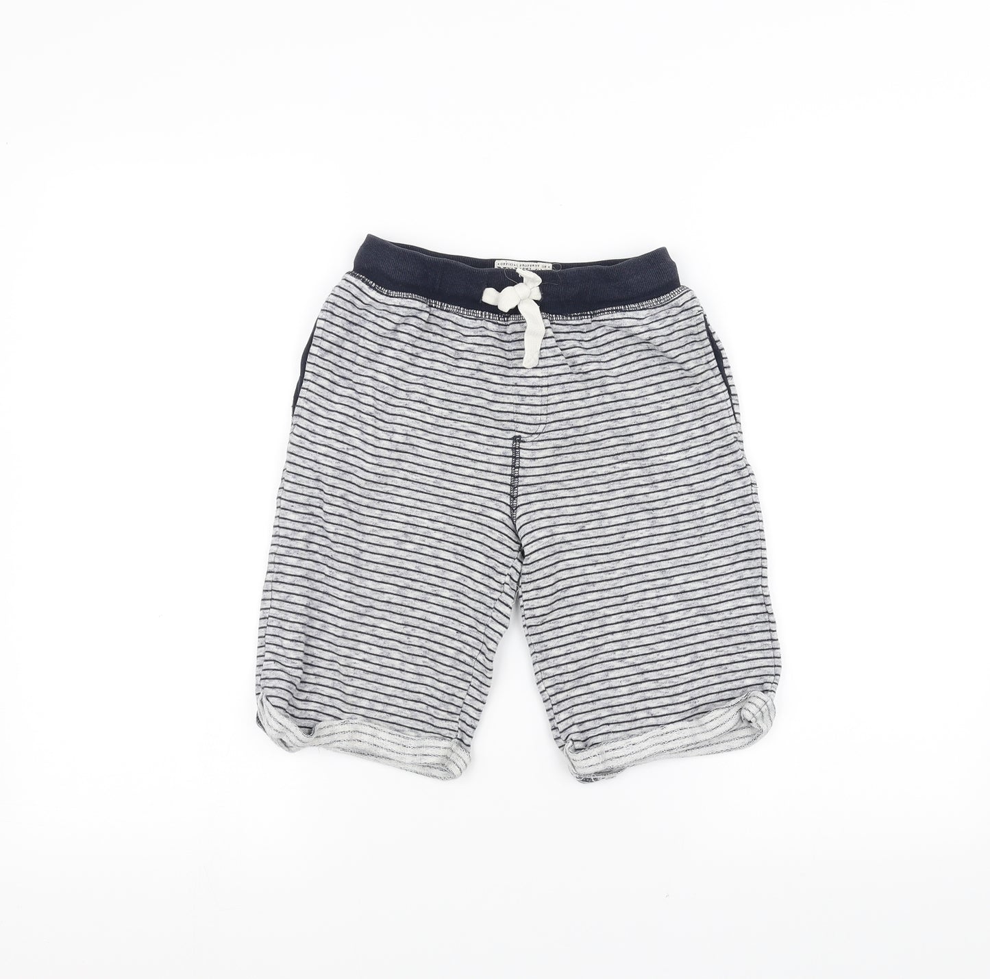 NEXT Girls White Striped  Sweat Shorts Size 9 Years