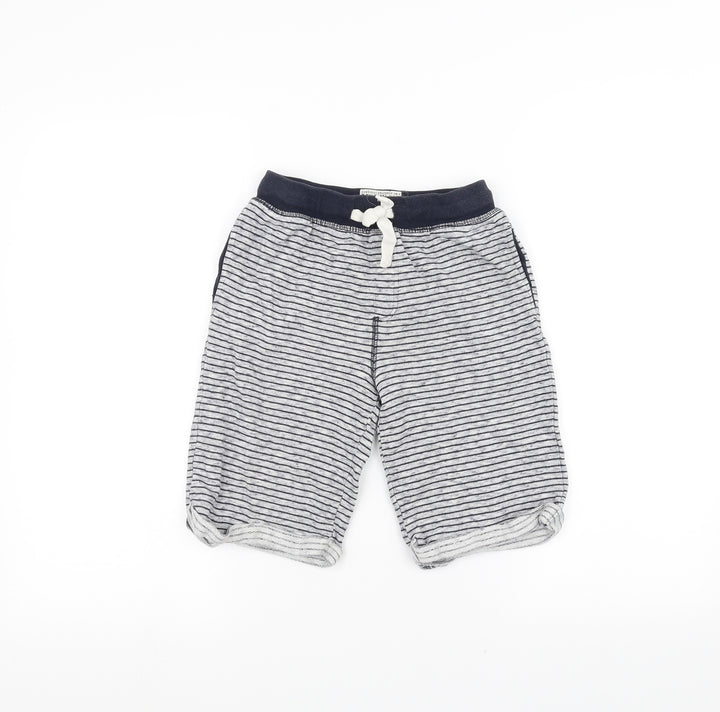 NEXT Girls White Striped  Sweat Shorts Size 9 Years