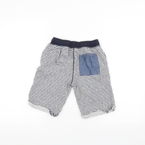 NEXT Girls White Striped  Sweat Shorts Size 9 Years