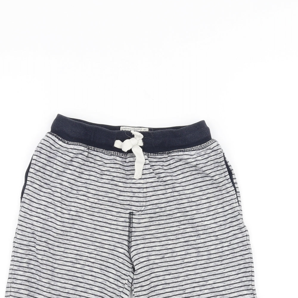 NEXT Girls White Striped  Sweat Shorts Size 9 Years