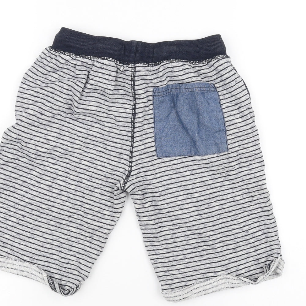 NEXT Girls White Striped  Sweat Shorts Size 9 Years