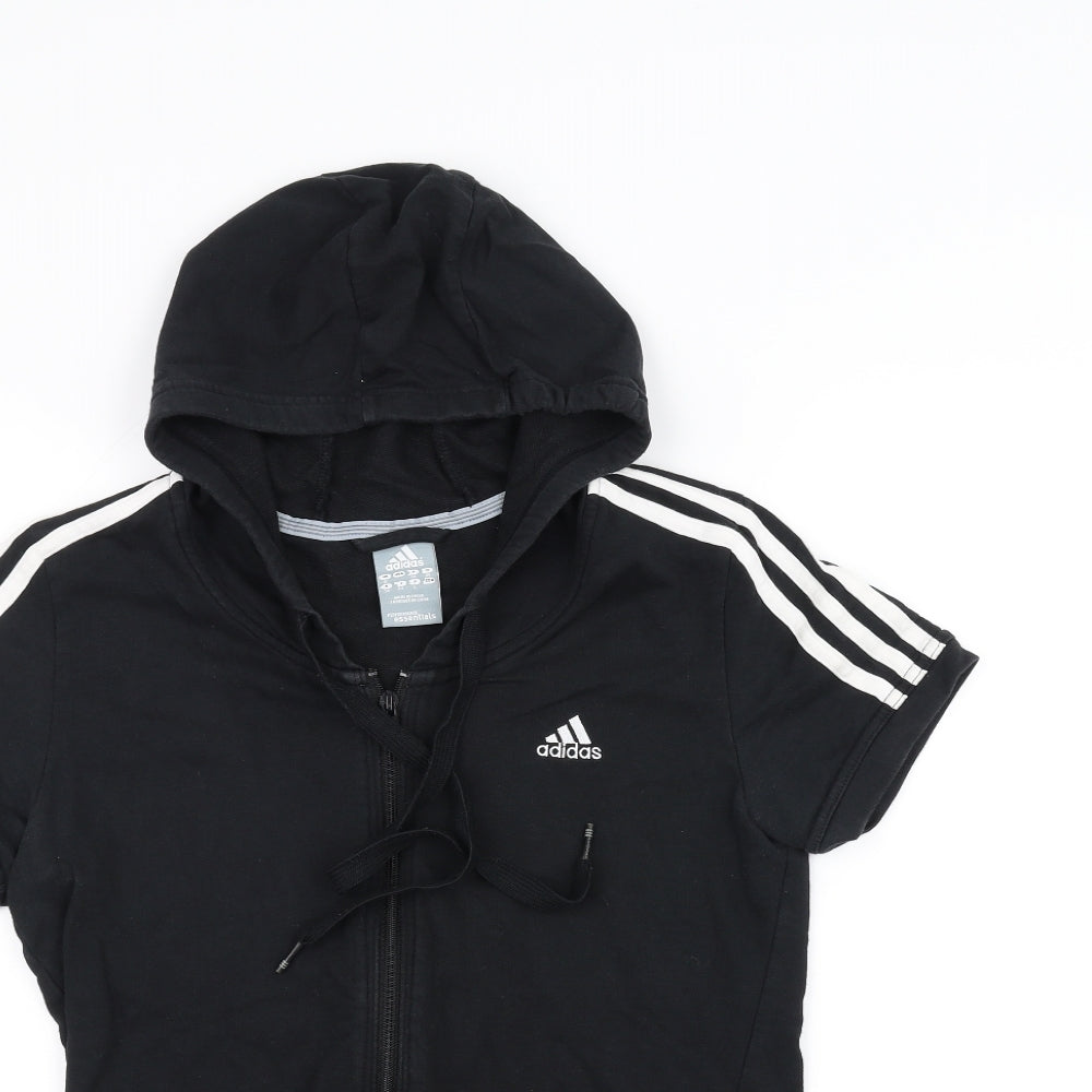 adidas Womens Black   Full Zip Hoodie Size 12
