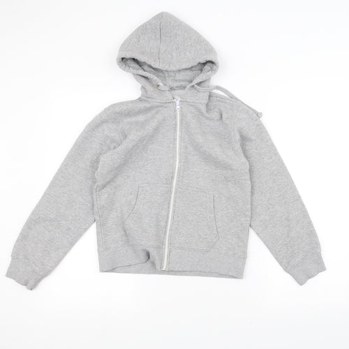 Preworn Boys Grey   Full Zip Hoodie Size 11-12 Years