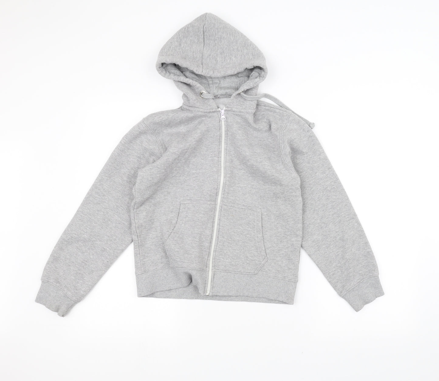 Preworn Boys Grey   Full Zip Hoodie Size 11-12 Years