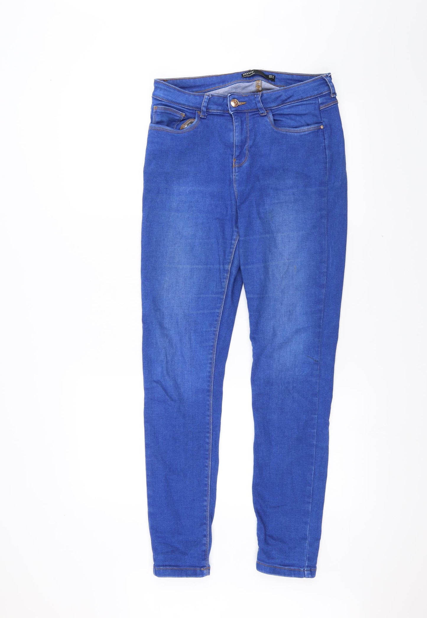 DUNNIES Womens Blue   Skinny Jeans Size 12 L28 in