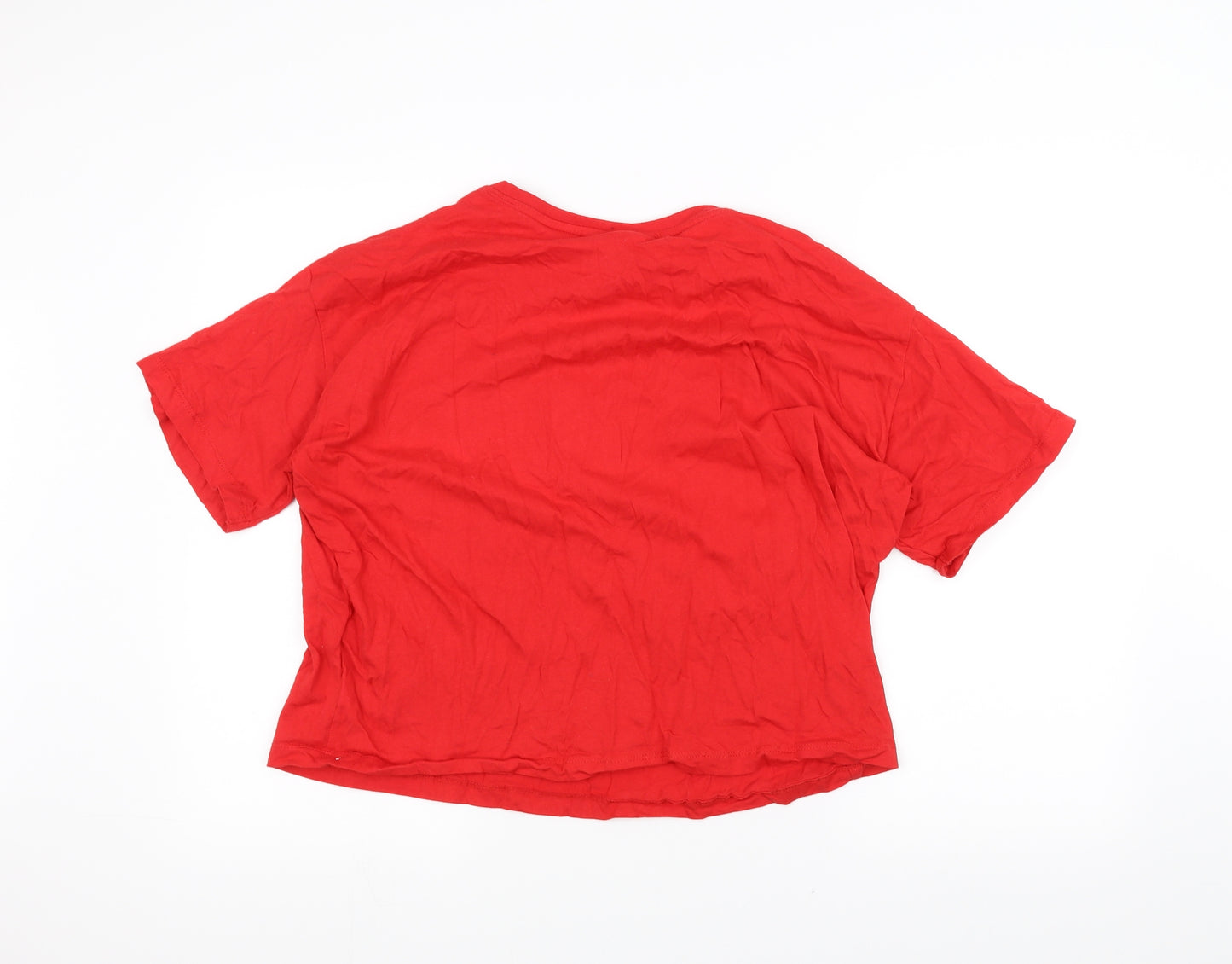 Coca-Cola Womens Red   Cropped T-Shirt Size L